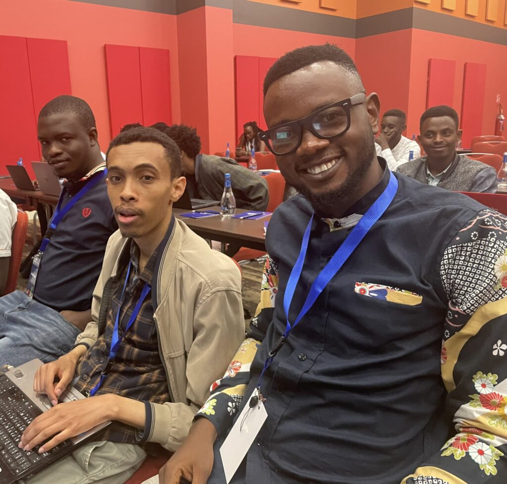 Solomon with two other SE challenge winners